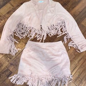 Pink Matching Fringe Set
